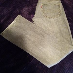 LEVIs 527°, med grey wash jeans, low rise, slight boot cut, fit small